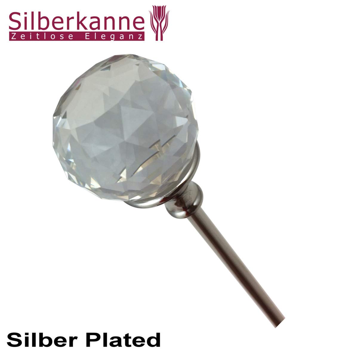 Serviettenhalter 19x19 cm | "Hamburg" | Silber Plated versilbert | Mit glitzerndem Kristall | Für Cocktail & Papier-Servietten