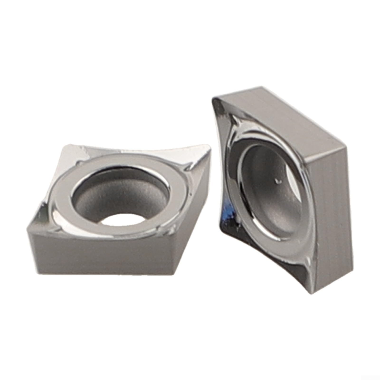 CCGT060204-AK H01 Lot de 10 inserts en carbure pour usinage de l'aluminium CCMT0602 CCGT 21.51 Lame de fraisage industrielle Argenté 6 x 2,38 mm