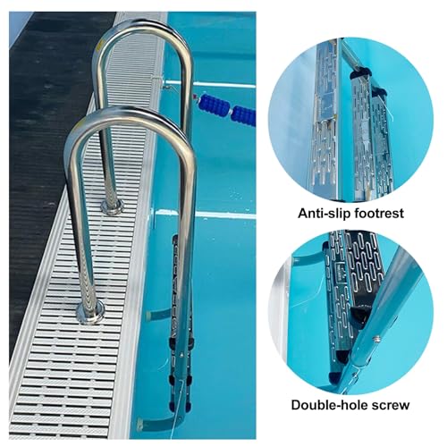 Escalera de piscina de acero inoxidable 3 peldaños miniatura 5