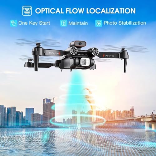 Image of dRoNe wItH hD DuAl cAmErA BrUsHlEsS MoToR, oNe cLiCk tAkEoFf /lAnDiNg FlIp rOlLiNg gEsTuRe cOnTrOl wI-Fi cAmErA ReMoTe cOnTrOl -X DrOnE (S17 PRO)