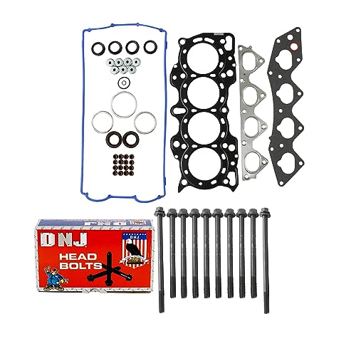 Image of DNJ HGB213 Engine Cylinder Head Gasket Set with Head Bolt Kit, Complete Repair Set for 1996-2001 Acura Integra 1.8L L4 16V DOHC 1834cc