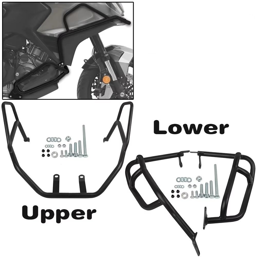 Motorcycle Highway Motore Paraurti Per NT1100 Per DCT Per NT 1100 2022 2023 2024 Protezione Serbatoio Motore Barre Protezione Autostradali Protezione Gabbia Antiproiettile(A set black)