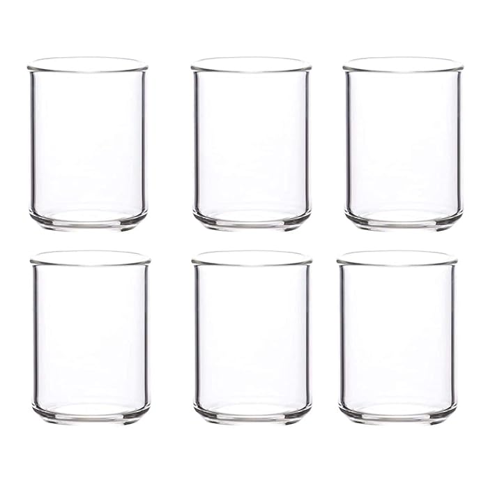 Buy EISCO Shot Beaker Glasses, Set of 6 Transparent Borosilicate 3.3