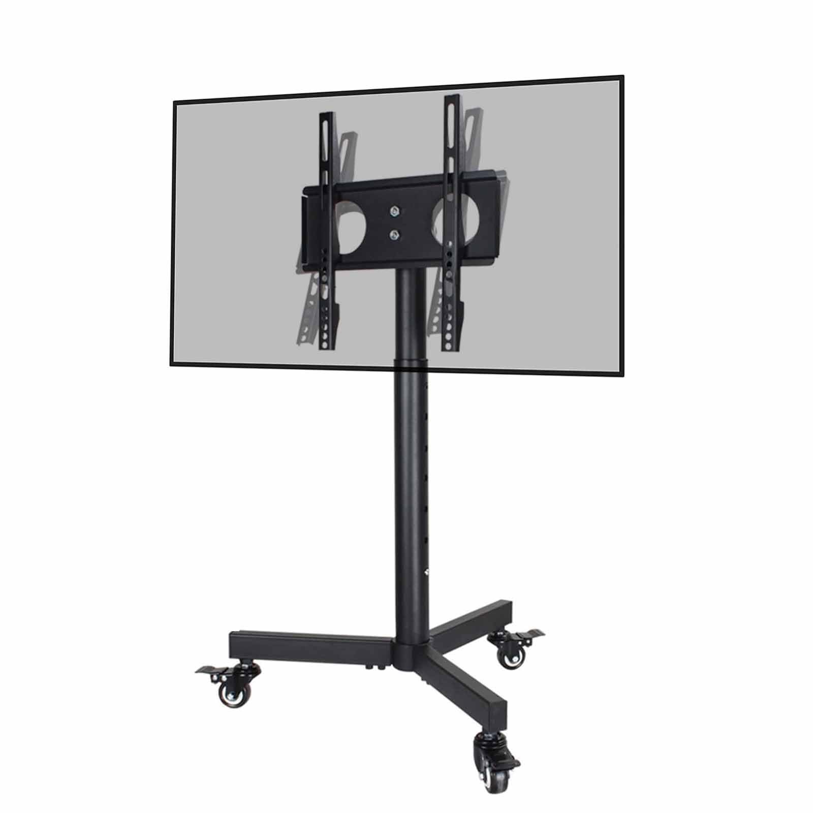 Support TV mobile à roulettes réglable en hauteur pour écran plat