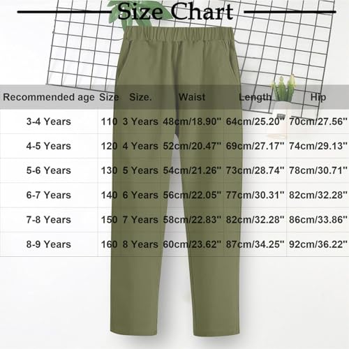 Kids Uniform Pants Boys Girls Suit Pants Elastic Waist Pull-on Straight Leg Dress Pant for Casual, Formal Wear3