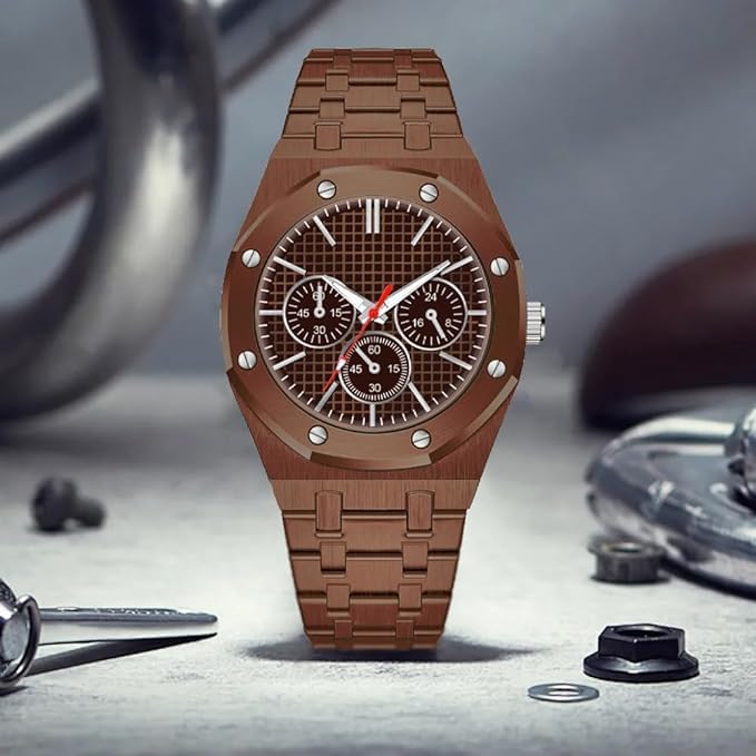 Image of Acnos Premium Brand Square Analog Multi Dial Multi Case Multi Belt Unisex Watch Women Men