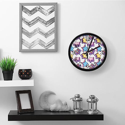 Horloge murale silencieuse à quartz design galaxie chic et sans tic-tac