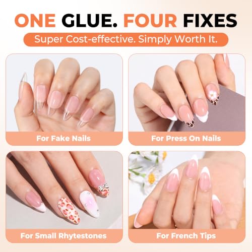 Image of UNA GELLA Nail Glue for Press Ons 3 Pack 5g Super Strong No U V