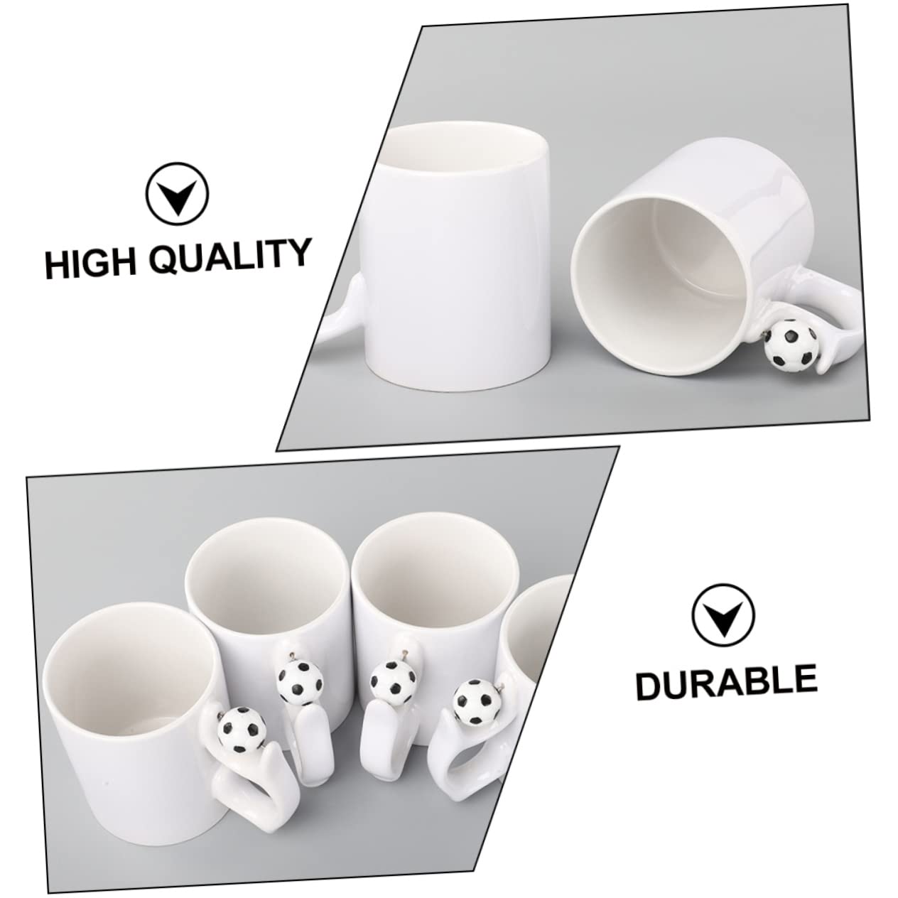 ABOOFAN 2 Set Coppa Di Calcio Tazze Doppio Tazzine Caffe Bicchieri Caffe Coffret Mug Tazza Da Latte Bicchierini Da Caffe Tazza Da Tazza Boccale Di Latte Tazza Di Caffè Ceramica 2 Pezzi * 2
