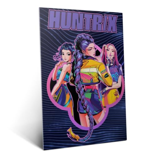 Affiche métallique K-Pop Demon Hunters HUNTR/X M pour décoration murale de chambre