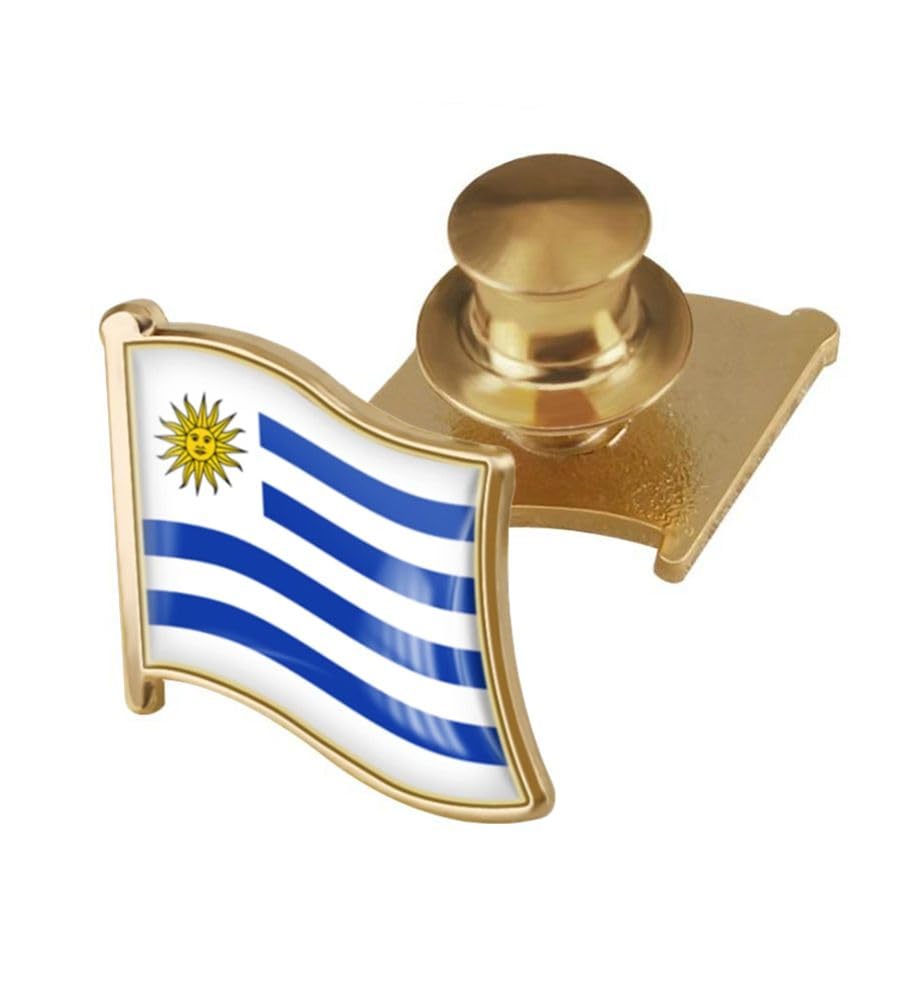 vmcoatdu Country Flag Backs Locking Pin Keepers Locking Clasp Pin Badge International Travel Brooch Metal Alloy Souvenir Pin 0.75x0.7 Inch Small Pin