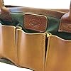 Connell of Sheffield - Garden Tote Bag - Green Waxed Cotton/Brown Suede #1
