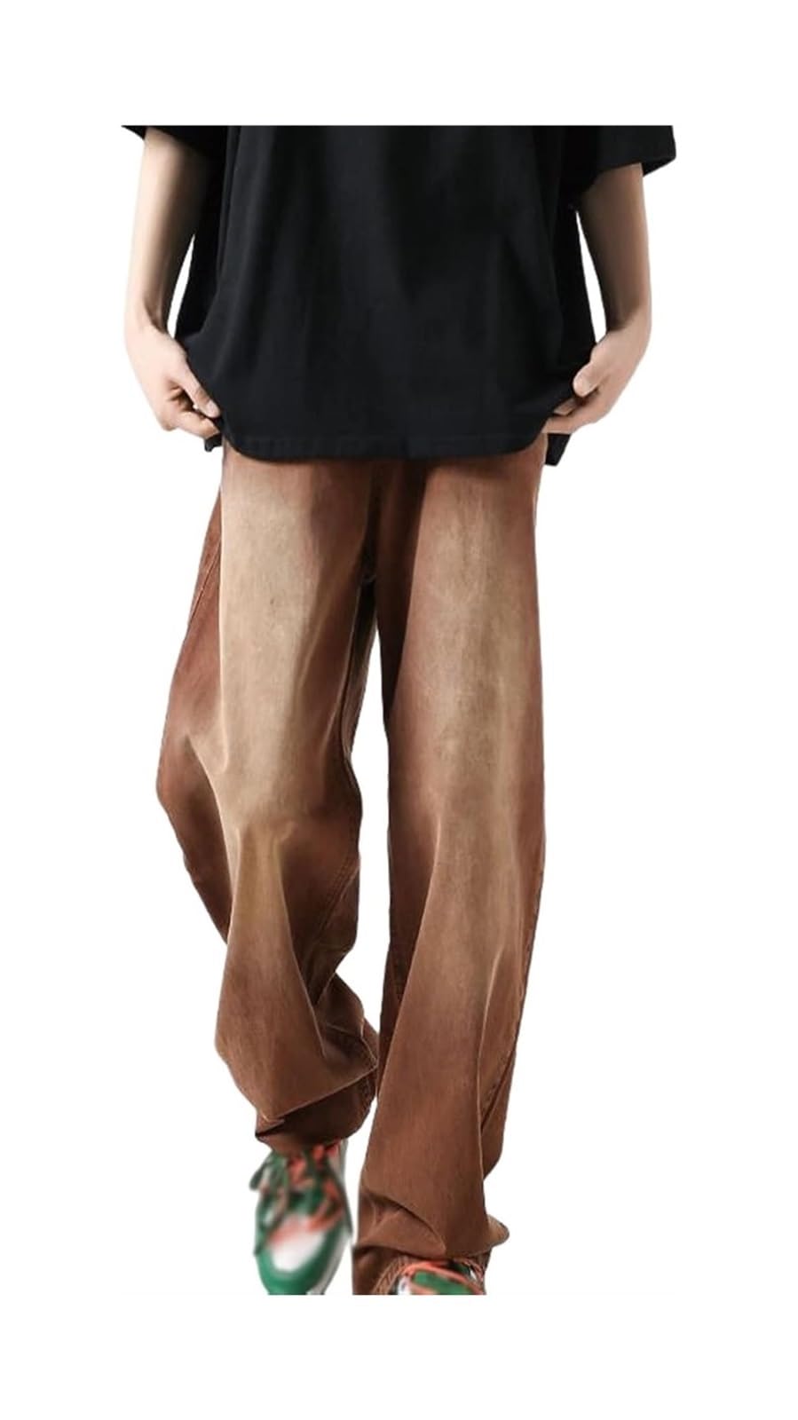 Vaqueros De Pierna Ancha For Hombre, Estilo Hip Hop, Ropa De Calle Informal, Holgados, Holgados, Con Cordón Ajustable.