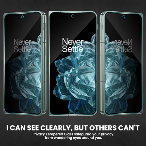 Image of ArmourPro Privacy Tempered Glass Compatible for OnePlus OPEN (6.8 Inch) with Edge to Edge Screen Coverage and Easy Installation kit |Anti-Spy /Anti-Peeping Protection, Pack of 2