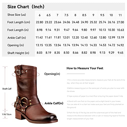 Lumuta Women's Wide Knee High Black Cowboy Riding Boots Cowgirl Harness Western Boots #TOP1