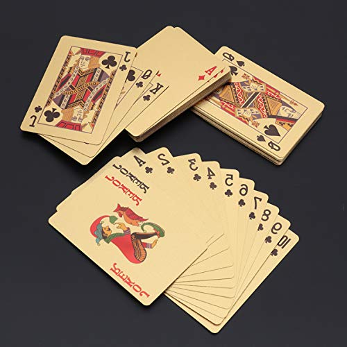 Tomaibaby Kartenspielen Vergoldete Spielkarten Plattierter Schürhaken Poker-Spielkarten Goldene Liebhaber Rosen – Bild 8