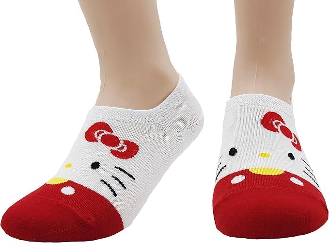 Image of JJMax Women's Kitty Cute Cartoon Cotton Blend Ankle Socks Sets
