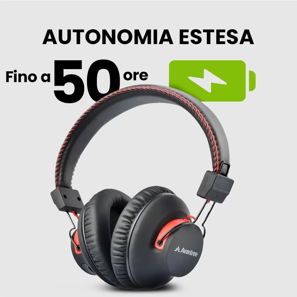 Avantree HT41899 Plus 2 - Cuffie wireless Dual Bluetooth 5.3 per TV con trasmettitore e dock di ricarica, 50 ore di autonomia, aptX Adaptive compatibili con TV (Opt o AUX Out)