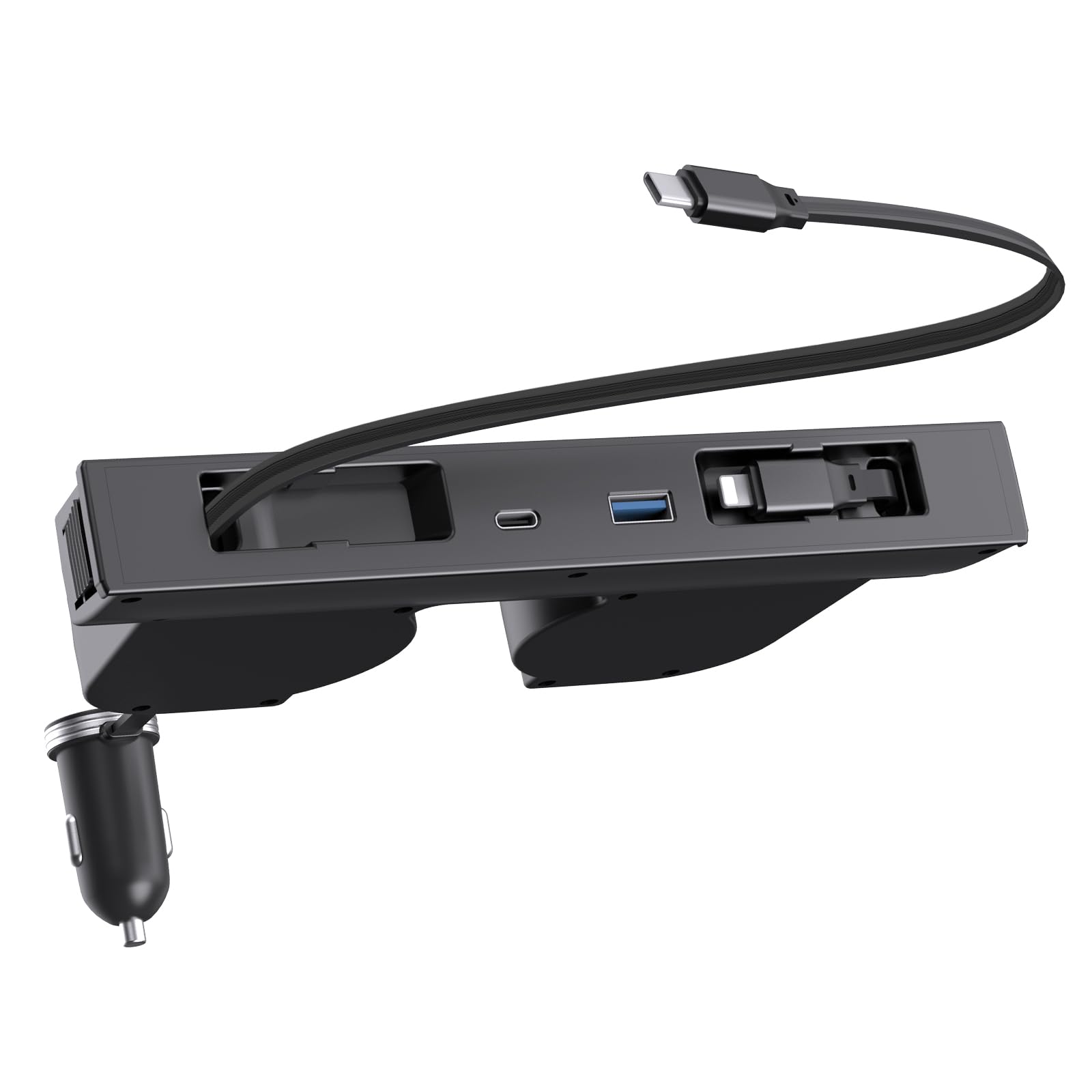 Retractable Center Console USB Hub for Tesla Model 3 Highland/Model Y Juniper, THELIFELICIOUS Model 3 Accessories Car Phone Charger, Fast Charging