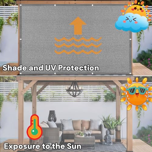 Voile d'ombrage perméable à l'eau 320 x 355 protégeant de la chaleur - 7