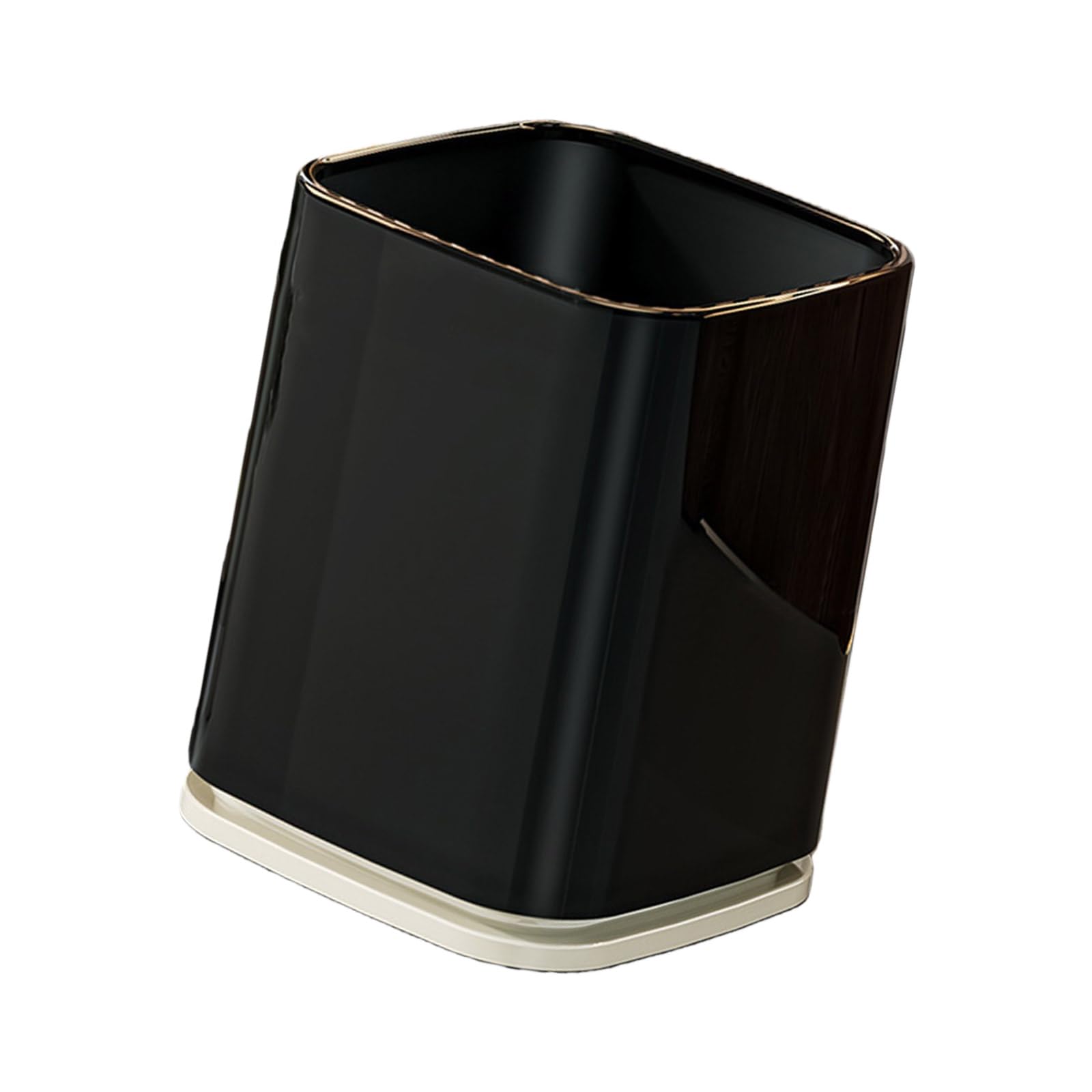 Jazuaiao 13L Wheeled Trash Bin Large Capacity Quiet Modern Design Trash Can Waste Container for Household Kitchen Decoration Kitchen Waste Bin with Wheel