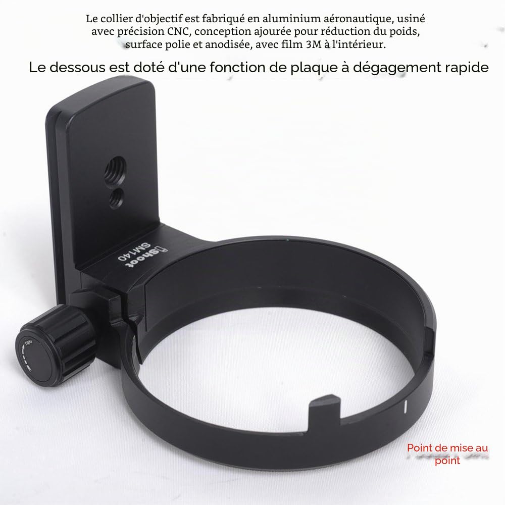 iShoot Anneau de Montage pour Trépied Bague Collier d'Objectif Compatible avec Sigma 100-400mm f5-6.3 DG OS HSM Contemporary EF/F Mount, Support Lentille plaque de dégagement rapide Arca-Swiss Fit