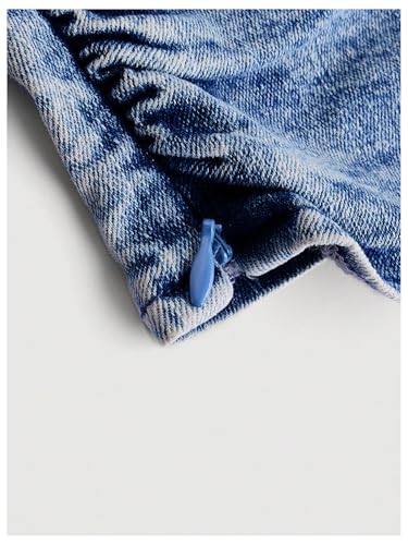 Floerns Women's One Shoulder Sleeveless Denim Vest Bowknot Ruched Y2k Crop Tank Top4