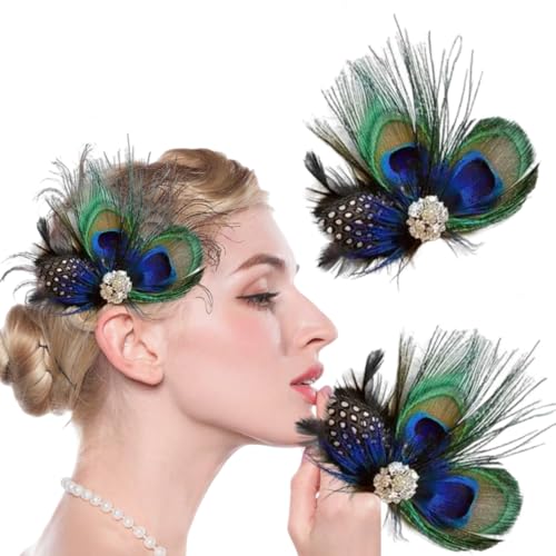 Peacock Feather Hair Clip Carnival Party Hairpin Wedding Dance for Women Hair Decoration Party Accessory