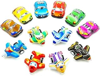 12 Pcs Pull Back Mini Cars and Airplane Mix Set Kids Birthday Party Souvenir Fillers Gift Bag Party Toys Gift