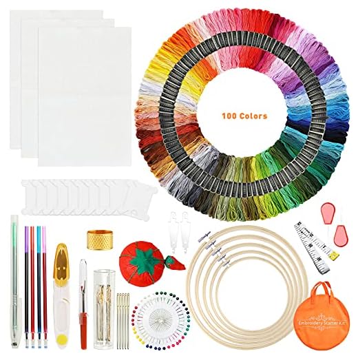 Kit Punto Croce 100 Colori Filo