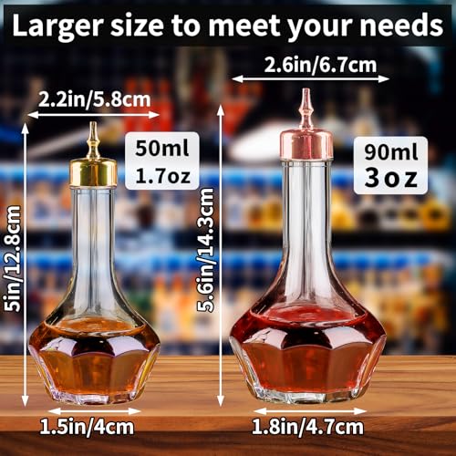 Botellas de amargo para coctelería profesional LINALL de 90 ml (3 piezas) 3