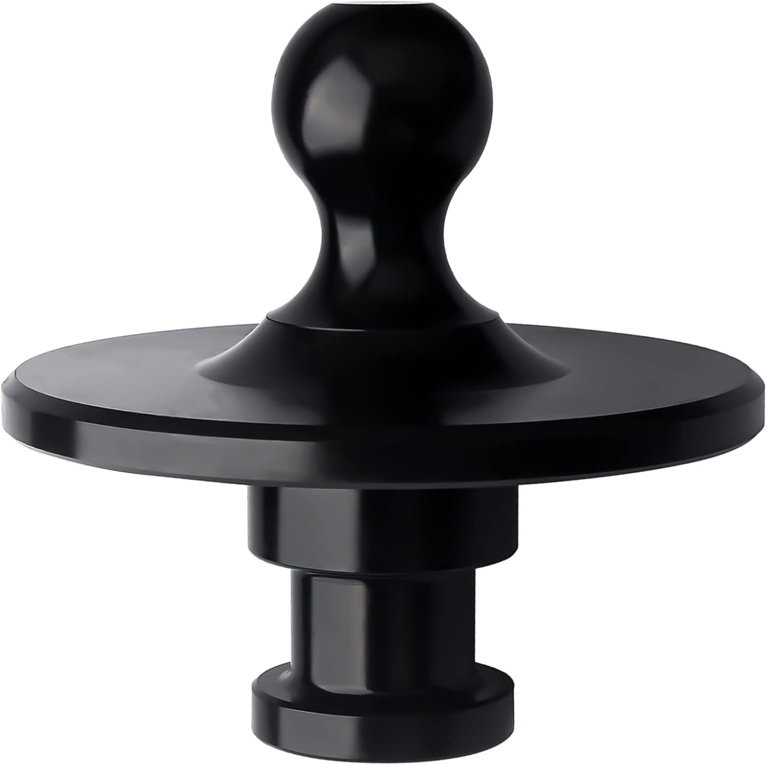 Gooseneck Ball Adapter - Fifth Wheel Kingpin to 2-5/16 Inch Gooseneck Ball Towing Receiver Adapter -Black A - Black