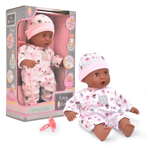 John Adams | Tiny Tears - Teeny Baby - 30cm soft bodied doll: One of the UKs best loved doll brands! | Nurturing Dolls | Ages 10m+ Pink
