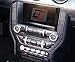 Decal Concepts Carbon Fiber Stereo Trim Bezel Decal Overlay Kit (Fits Mustang 2015-2019) (Black Carbon Fiber)
