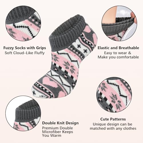 Image of American Trends Slipper Socks for Women Non Slip Christmas Socks Comfy Warm Winter Grippy Socks with Grippers