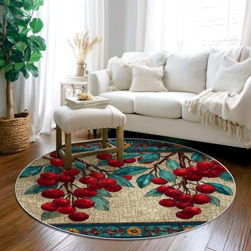 Tapis de sol haut de gamme feuillage d'automne et fleurs rouges 1,5 x 1,5 m