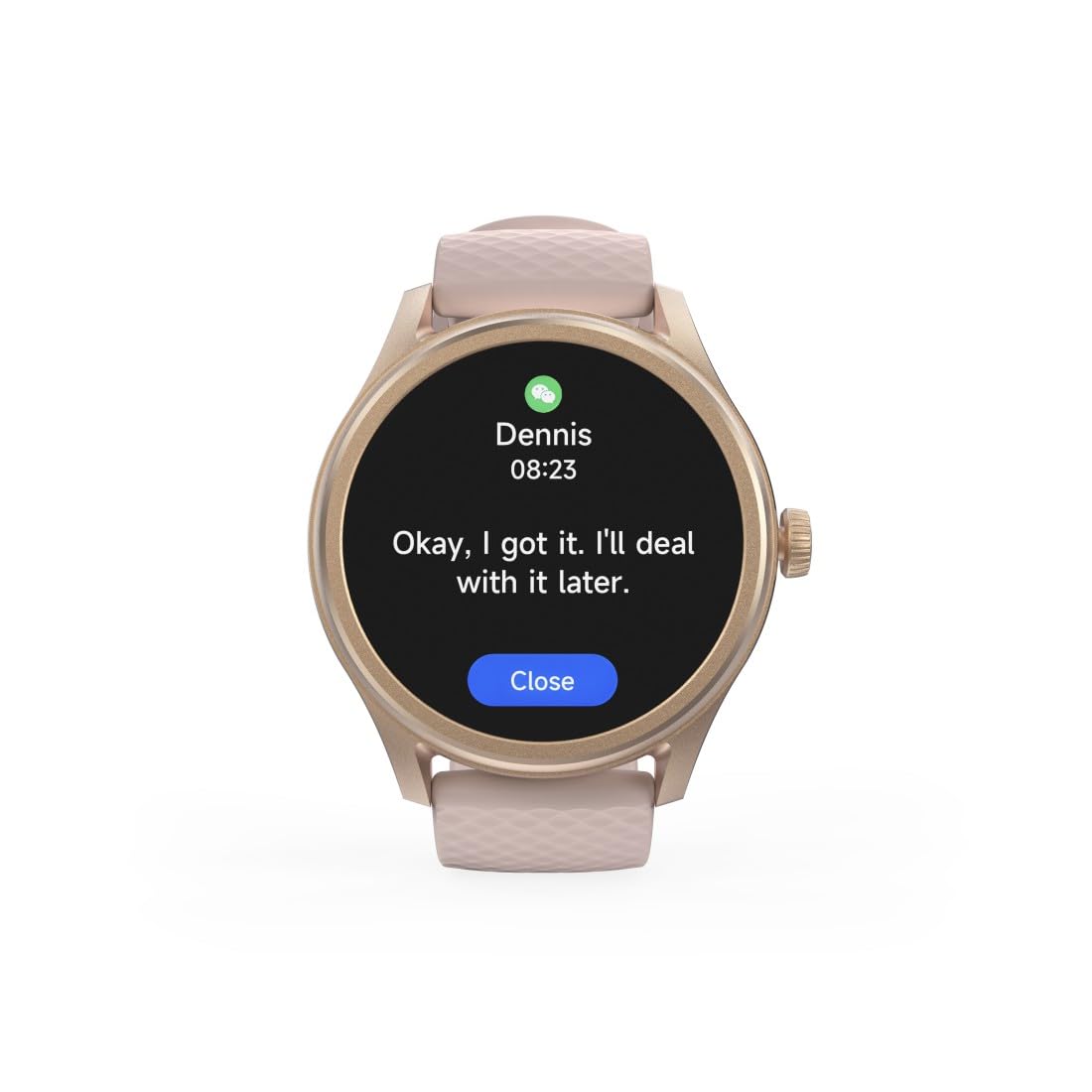 Hama Smartwatch (Farbdisplay 1,38“, Telefonfunktion, Whatsapp, E-Mails etc., Sprachassistent, Wasserschutz IP68, Schlafmonitor, 100 Sportarten + Herzfrequenz, Blutsauerstoff, Kalorien etc.) rosé
