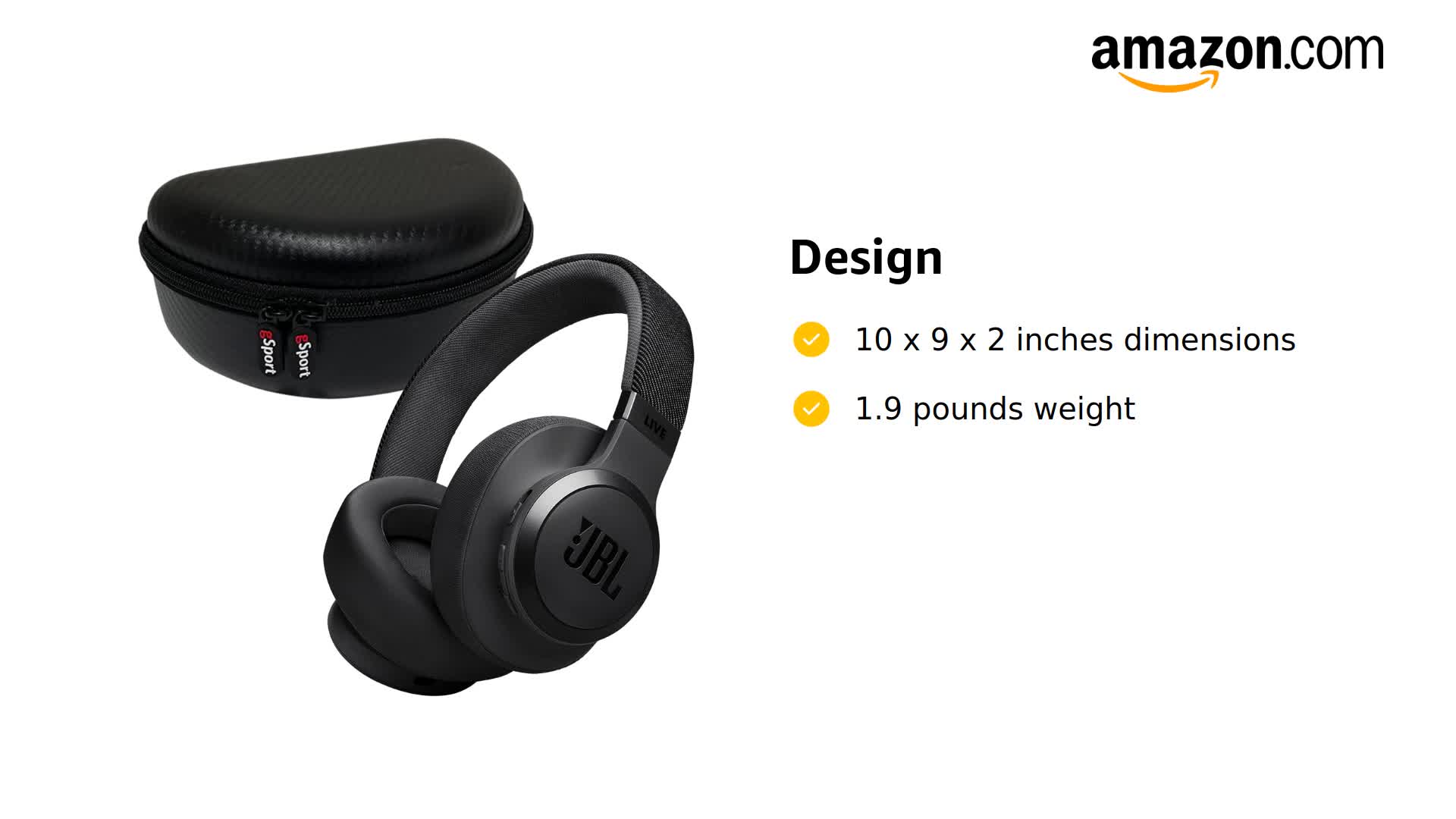 Amazon.com: JBL Live 770NC Wireless Over Ear Noise Cancelling