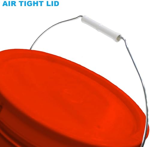 Vista 10 de Cubo y tapa de 3.5 galones, cubo multiusos de 90 mil, fabricado en los Estados Unidos, grado alimenticio, no contiene plástico BPA, reciclable