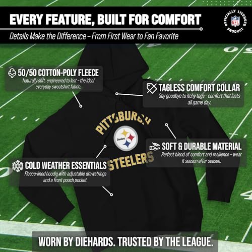 Image of Team Fan Apparel NFL Gameday Hoodie Pullover Sweatshirt for Men and Women | Officially licensed NFL Gameday fleece pullover - kangaroo pocket, ribbed cuffs, drawstring hood, unisex fit