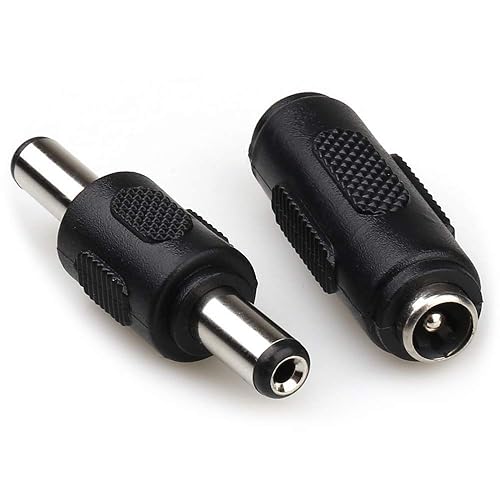 Miniatura 4 de bnafes 5 unids macho a macho conector de alimentación y 5 unids DC 0.217x0.083 in hembra a hembra adaptador de conector de alimentación para CCTV