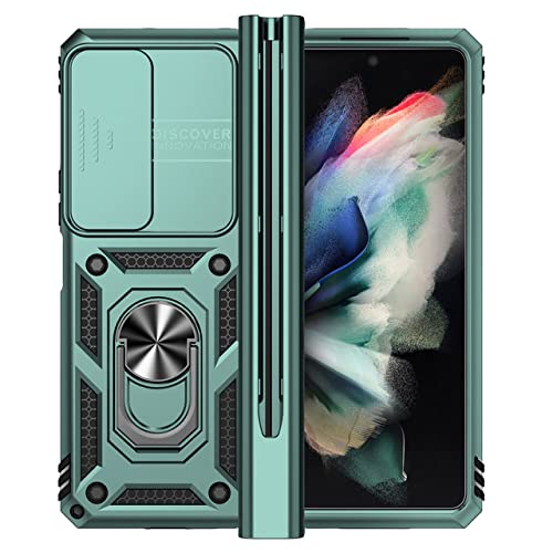 Coque Samsung Galaxy Z Fold 4 Antichoc Verte avec Béquille