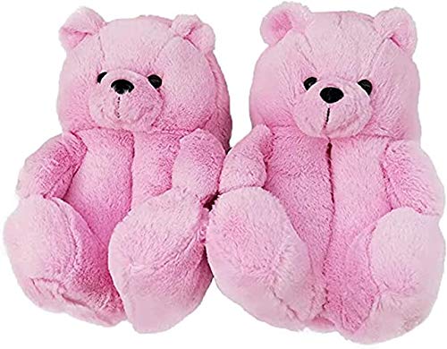 Women's Teddy Bear Fuzzy Slippers Cute Cartoon Shoes Non-Slip Animals Fluffy Plush House Slippers for Boys Girls Warm Indoor Bedroom Shoes Pink Women's Teddy Bear Fuzzy Slippers Cute Cartoon Shoes Non-Slip Animals Fluffy Plush House Slippers for Boys Girls Warm Indoor Bedroom Shoes Pink