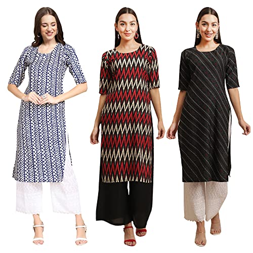 Image of Pinkmint Women's Crepe Floral Regular Kurta