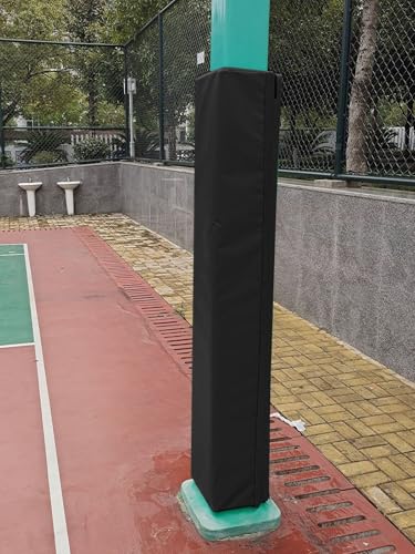 ZAQYCM Black Basketball Hoop Pole Padding, Heavy Duty Square Post Pads Outdoor Fits 4