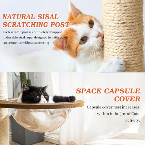 Árbol moderno para gatos grandes de 3 niveles miniatura 5