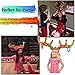 2 Set Inflatable Reindeer Antlers Ring Toss Game, Christmas Games for Family Party Great for Adults and Kids