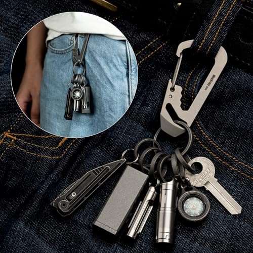 Porte-clés EDC en titane anti-perte : l'ouverture latérale qui protège vos ongles
