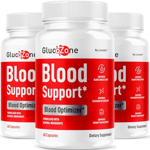 (3 Pack) GlucoZone Blood Support - GlucoZone Capsules Support Optimizer Supplement All Natural Advanced Formula Pills Premium Vitamins for Health & Wellness 180 Capsules for 3 Months