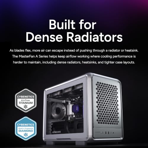 Image of Cooler Master MasterFan A120 FC Case Fan, High Air Pressure, Aluminum Blade